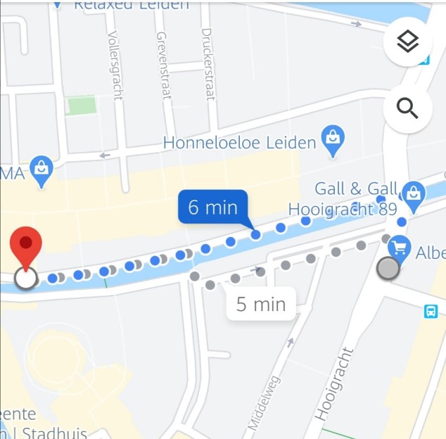 Route naar LOD Leiden
